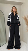 Retro Colorblock Tracksuit Set