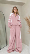 Retro Colorblock Tracksuit Set