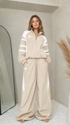Retro Colorblock Tracksuit Set