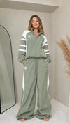 Retro Colorblock Tracksuit Set