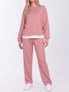 Fleece Fake Layer Loungewear Set
