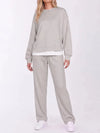 Fleece Fake Layer Loungewear Set