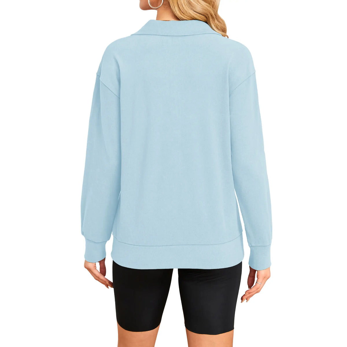[Restock Alert] AUSELILY Women's Half Zip Sweatshirt Hoodless Hoodie Stand Collar Fleece Longsleeve Oversized Casual Style Pullover with Kangaroo Pocket Basic Minimalist Tops SpringStatements